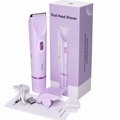 2 in1 Electric Lady Shaver for Women, Painless Womens Razor Bikini Trimmer, Waterproof Lady Shaver