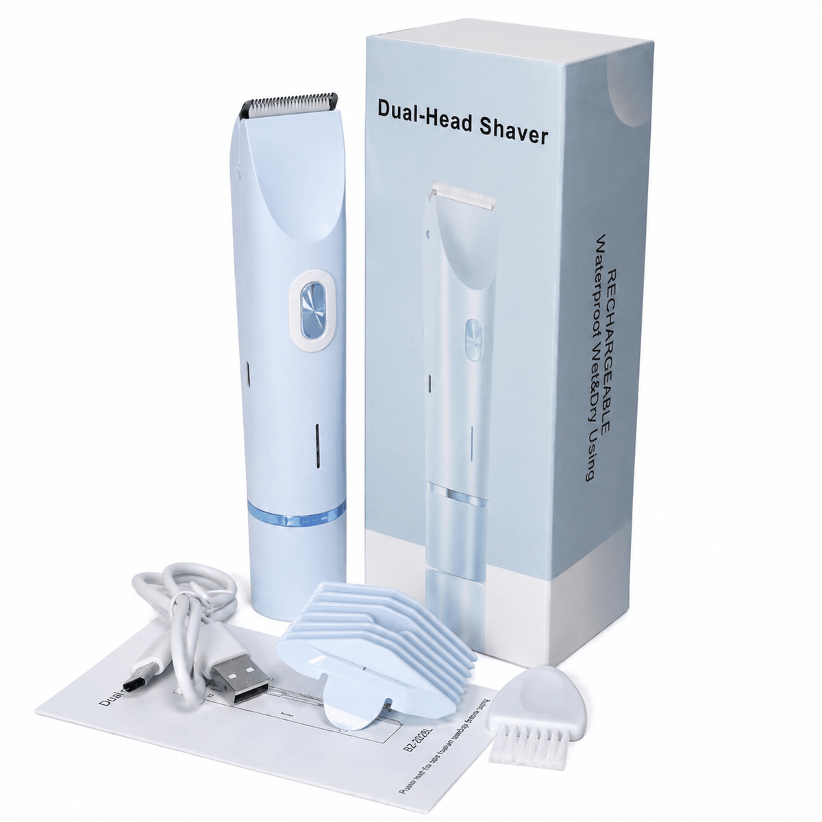 2 in1 Electric Lady Shaver for Women, Painless Womens Razor Bikini Trimmer, Waterproof Lady Shaver