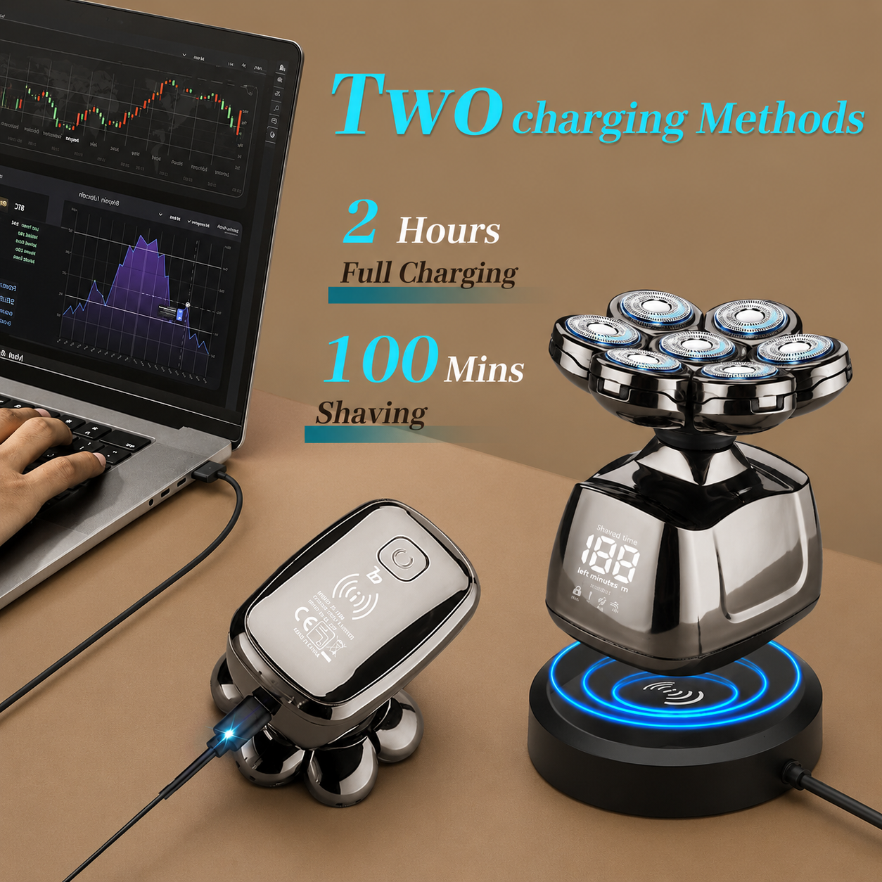 7-in-1 Electric Head Shaver – Smooth, Fast & Effortless Grooming + FREE Gifts Worth £36